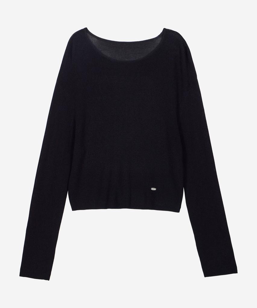 Pildeoseu See-Through Loose Fit Knit Black