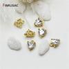 6 Types 14K Gold Plated Brass Zircon Rhinestone Pendants Charms,Jewelry Making For DIY Necklace Earrings Findings Accessories