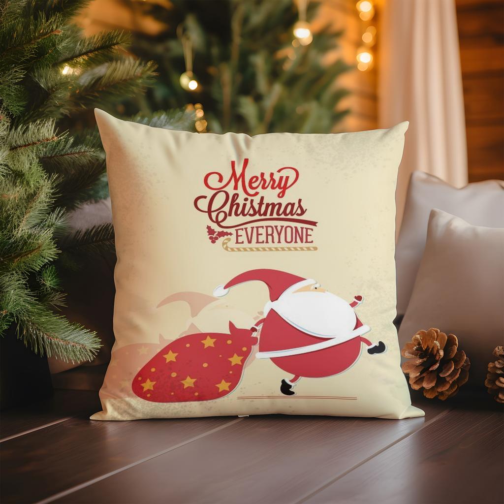 Home Decor Charming Snowman Winter Holiday Pillow Cover Pattern Cushion Cover Suitable For Sofa Bedroom Car Pillow Cover