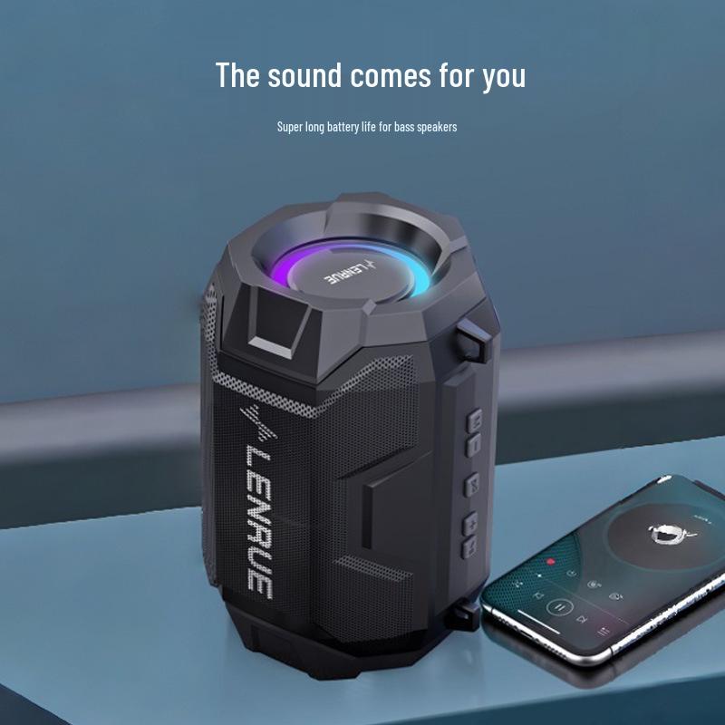Smart Mini Bluetooth Speaker with AI, Heavy Bass, Card/U Disk Support, and Long Battery Life