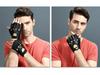 Herren Sommer Ziegenleder Halbfingerhandschuhe - Leicht, Rutschfest für Fitness, Autofahren, Radfahren und Motorradfahren