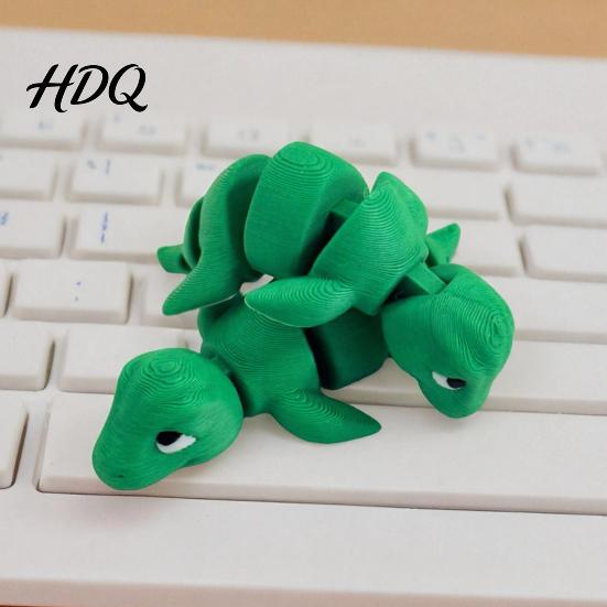Articulated Plesiosaur Figurine Figurine 3D Printed Ornament with Movable Joints Stress Relief