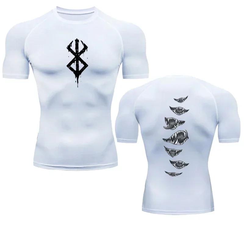 Gym Compression T-shirts Spring Summer Men's Sports Tops Bodybuilding Fitness Quick-drying Compression Tight T-shirt S-3XL