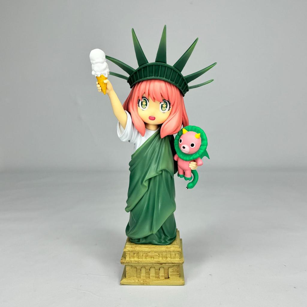 20cm Anime Spyxfamily Figures Lady Liberty Anya Forger Action Figure Pvc Model Statue Cute Collection Model Decoration Toys Gift