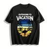 Outdoors Vacation Surfing Coconut Tree Graphic Casual Tee Pure Cotton T-shirt