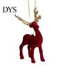Bell Holiday Ornaments Christmas Red Flocking Wreath Snowfall Elk Noel Home Party Decor Pendant Snowy Winter for Tree Hanging Decorations