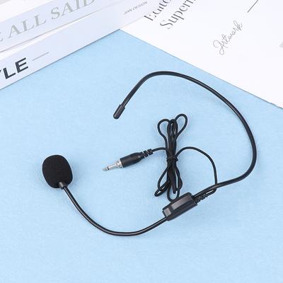 Microfone de cabeça com rosca de parafuso portátil com fio plugue de 3,5 mm microfone de fone de ouvido de fala para ensino reunião microfone de ouvido de abelha