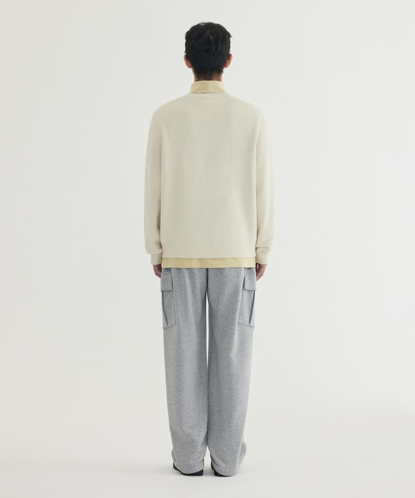 COVERNAT Small Authentic Cargo Sweatpants Melange Gray