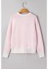2025 Winter Women's Sweet Style Printed Knit Pullover - Warm Long Sleeve Raglan Sweater