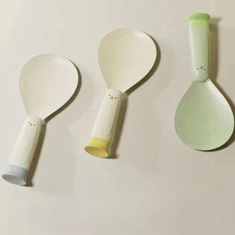 New Suction Cup Rice Spoon Can Stand Up and Not Stick To Making and Serving Heat-resistant Standing Rice Spoon