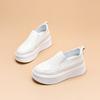 Scarpe basse in pelle primavera e autunno nuova moda suola spessa rialzanti Mori Lefu trend versatili a pedale unico casual scarpe singole