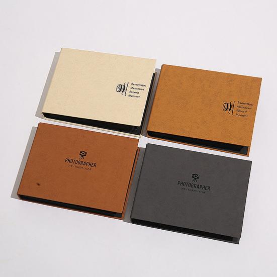 Coil Binding Photo Album Scrapbook Horizontal Loose-Leaf with Waterproof Thickened Film Pages
