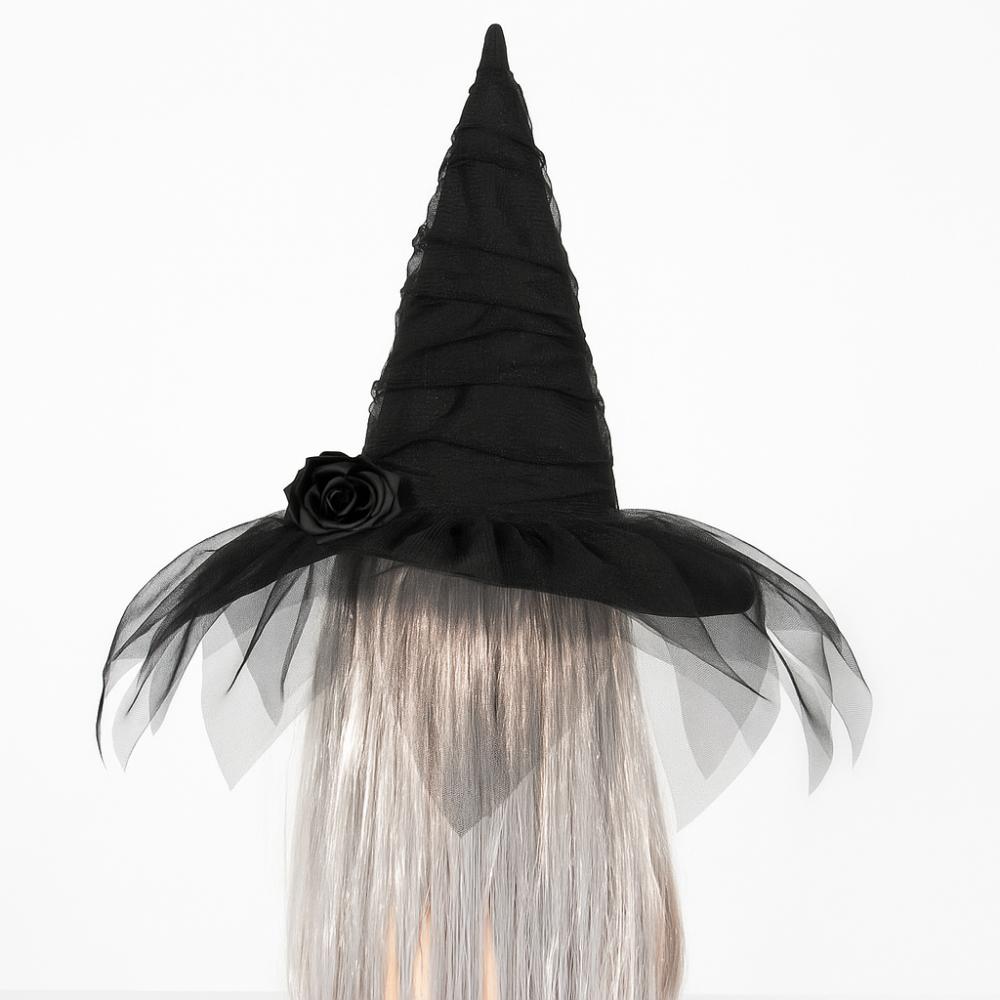Baroque Baroque Witch Hat Velvet Cloth Wizard Cap Portable Halloween Witch Hat Night Club