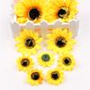 50 Pcs Artificial Flower Yellow False Sunflower 4cm 6cm 10cm Sizes For Handmade Craft Projects