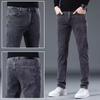 Jeans de Otoño para Hombre Rectos Sueltos Juveniles Talla Grande Combinan con Todo Ajustados Casuales para Hombre Otoño/Invierno Negro Puro Pantalones de Hombre