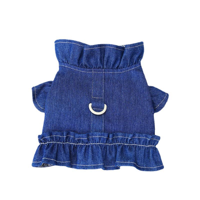 Denim Vest Pet Clothes for Dogs and Cats - No Traction Rope