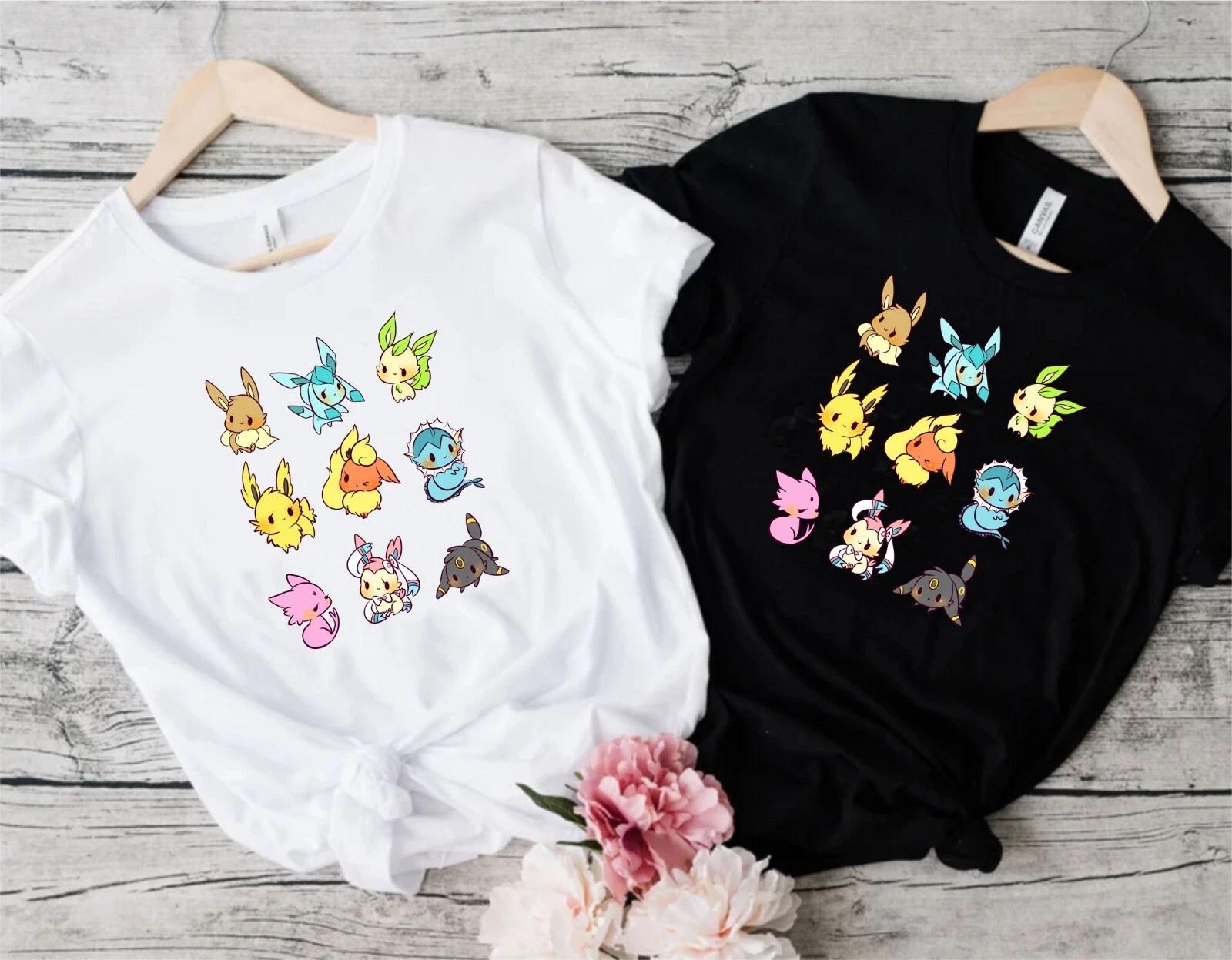 Poke Eevee Evolution Shirt, Evolutions Shirt, Birthday Gifts Kids Adult Top 2XL