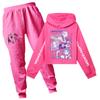 Children's Two-piece Hooded Top And Pants Long-sleeved Printed Sweatshirt Set