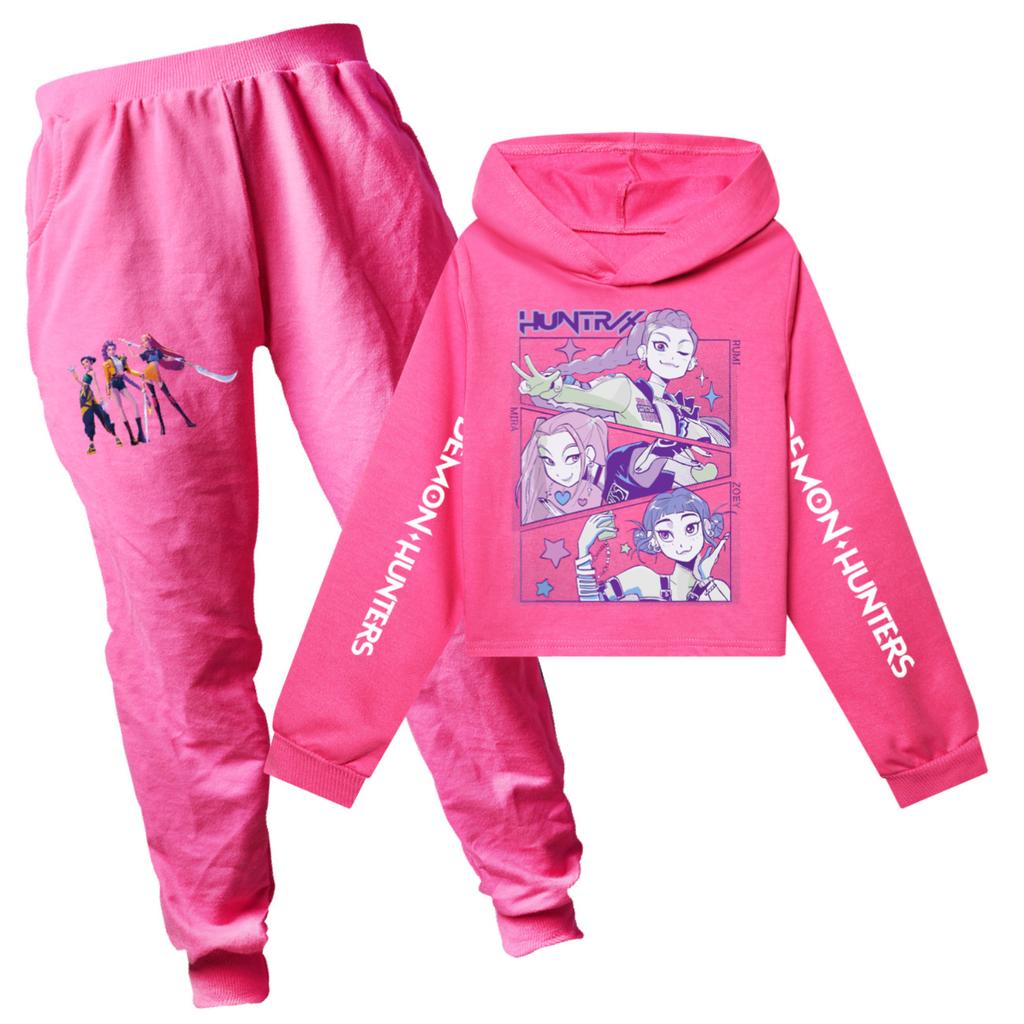 Children's Two-piece Hooded Top And Pants Long-sleeved Printed Sweatshirt Set