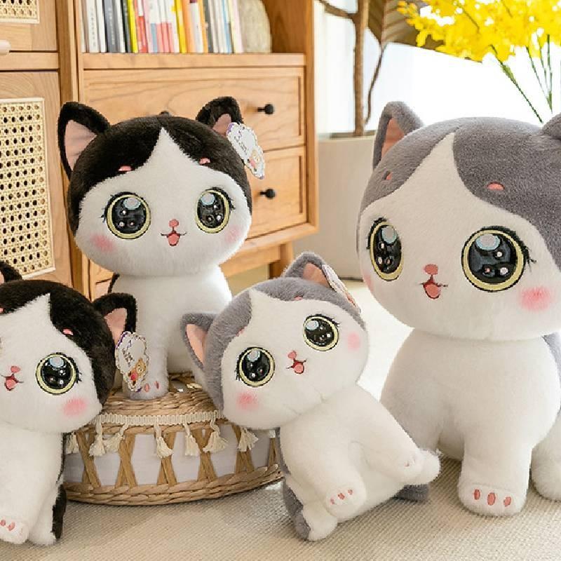 Adorable Doudou Cat Plush Pillow Doll Soft Pp Cotton Stuffed Toy For Kids