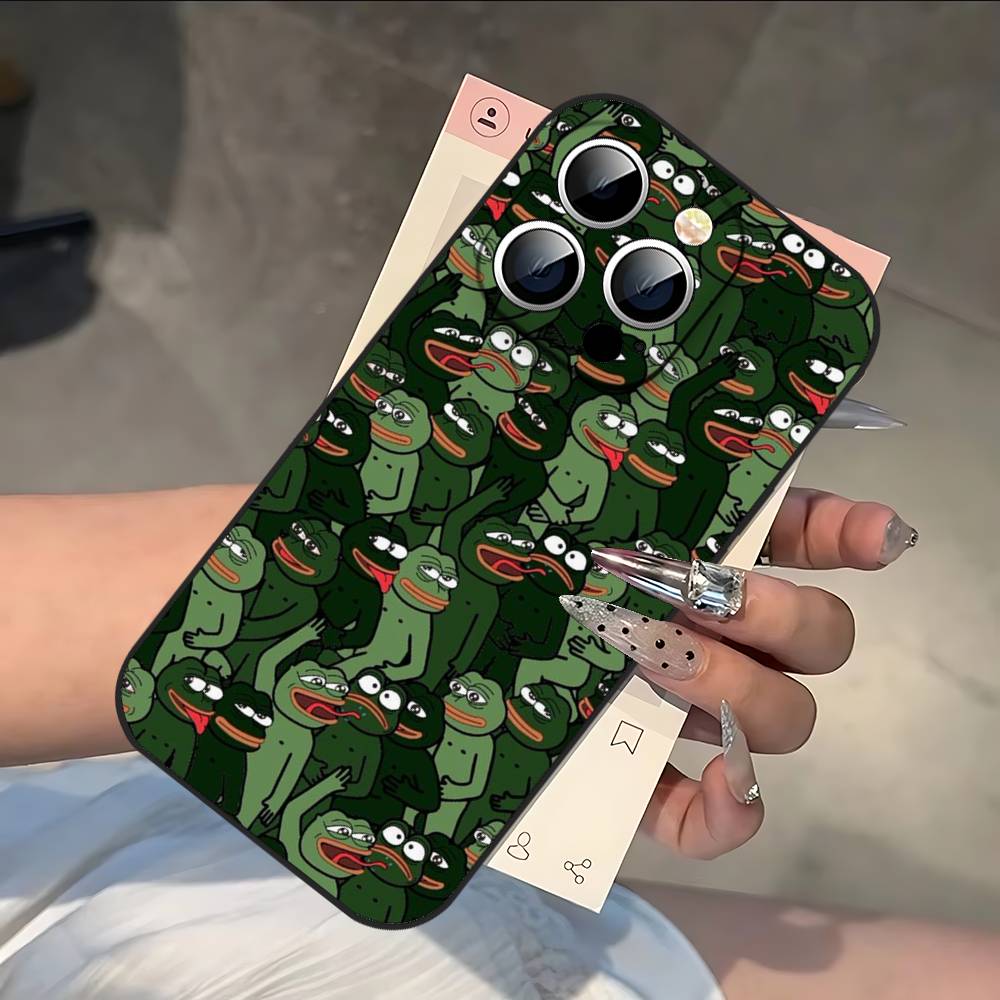 Sad Frog P-Pepe Funny Phone Case For IPhone 17 16 15 14 13 12 11 PRO MAX PLUS Mini TPU Soft To Skin-friendly Case