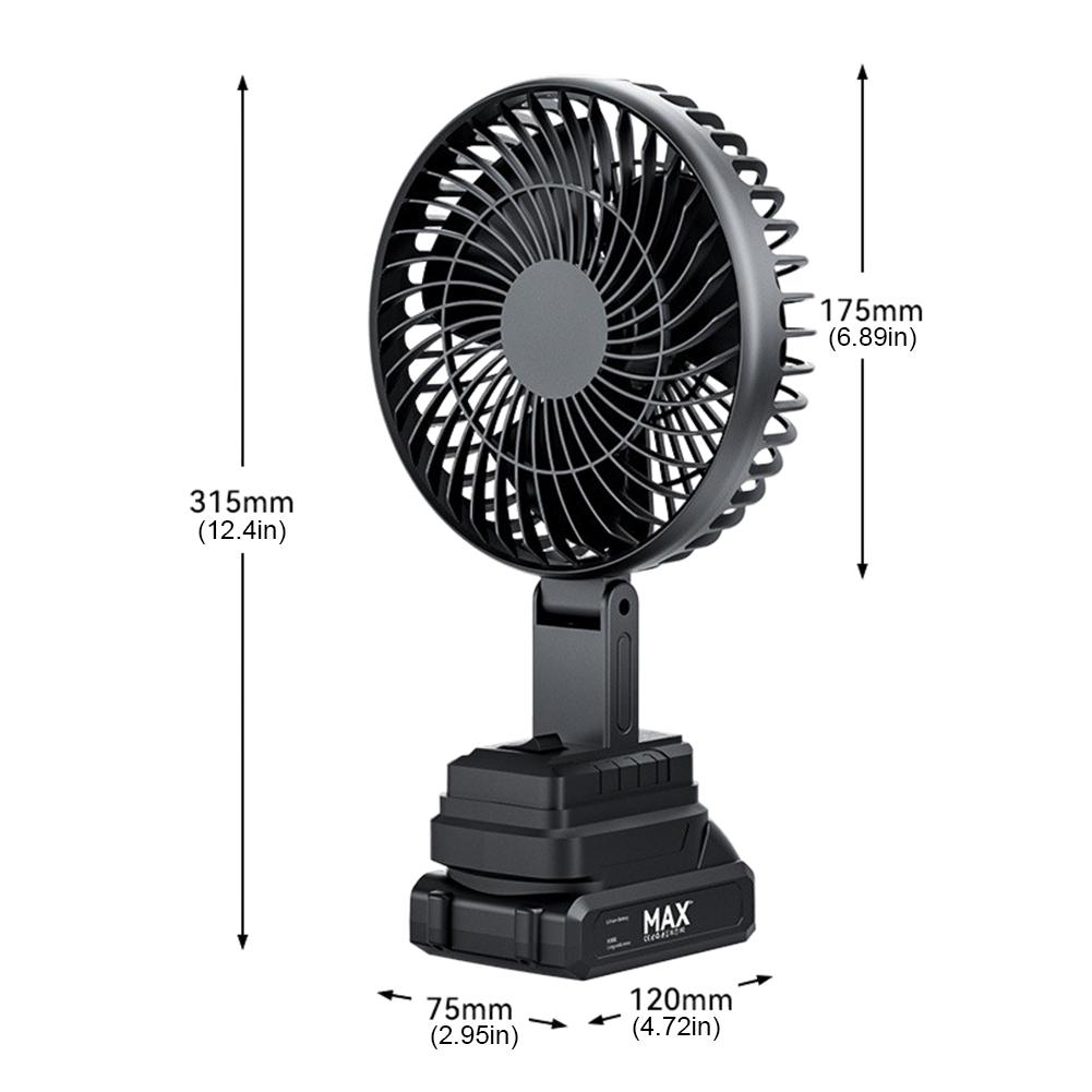 Portable Cordless Fan Rechargeable Personal Desktop Table Fan for Indoor Outdoor Tent Travel BBQ Fishing Jobsite