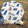 1PC space astronaut Umbrella-8-Rib Reinforced, Automatic Open, Lightweight & Durable, Fashion Accessory for Outdoor-L0334
