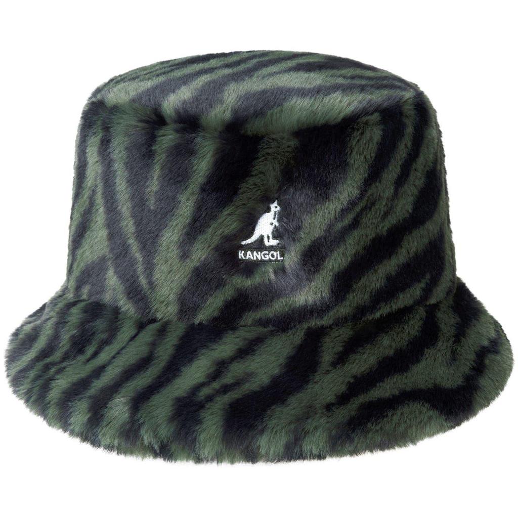 KANGOL Unisex Adult Zebra Print Faux Fur Bucket Hat
