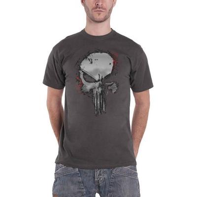 Unisex Adult Punisher Metallic Skull T-Shirt