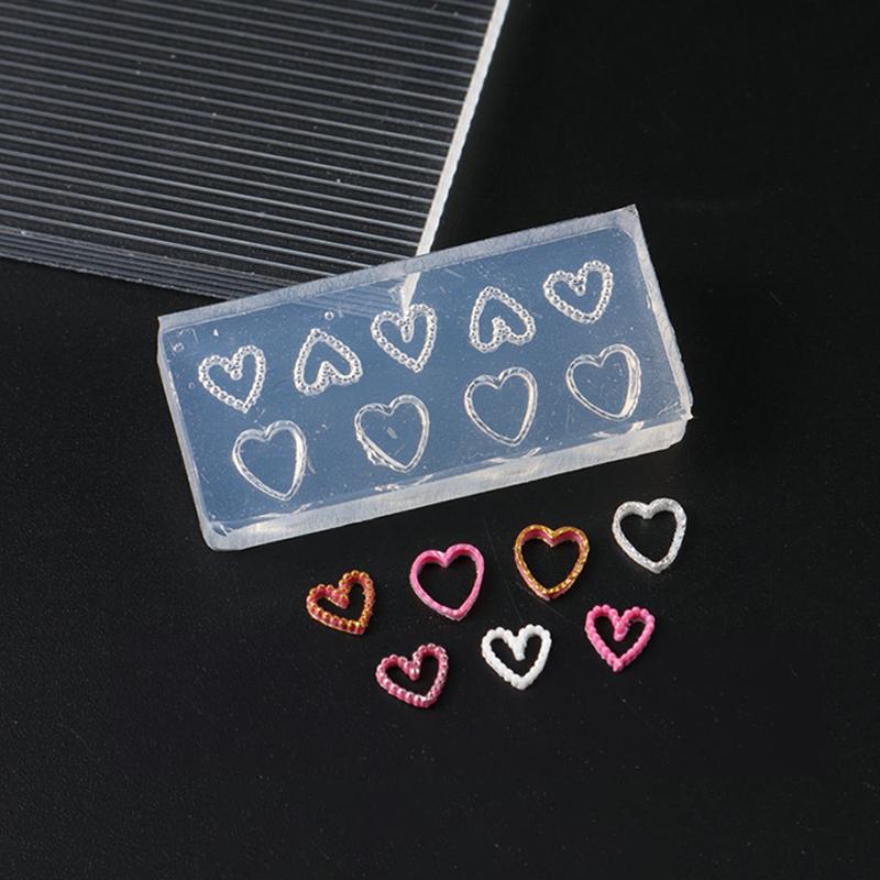 Mini Flower Rose Shape Silicone Nail Mold Nail Stamping Decorations Nails DIY Design Stereoscopic Manicure Art Tool