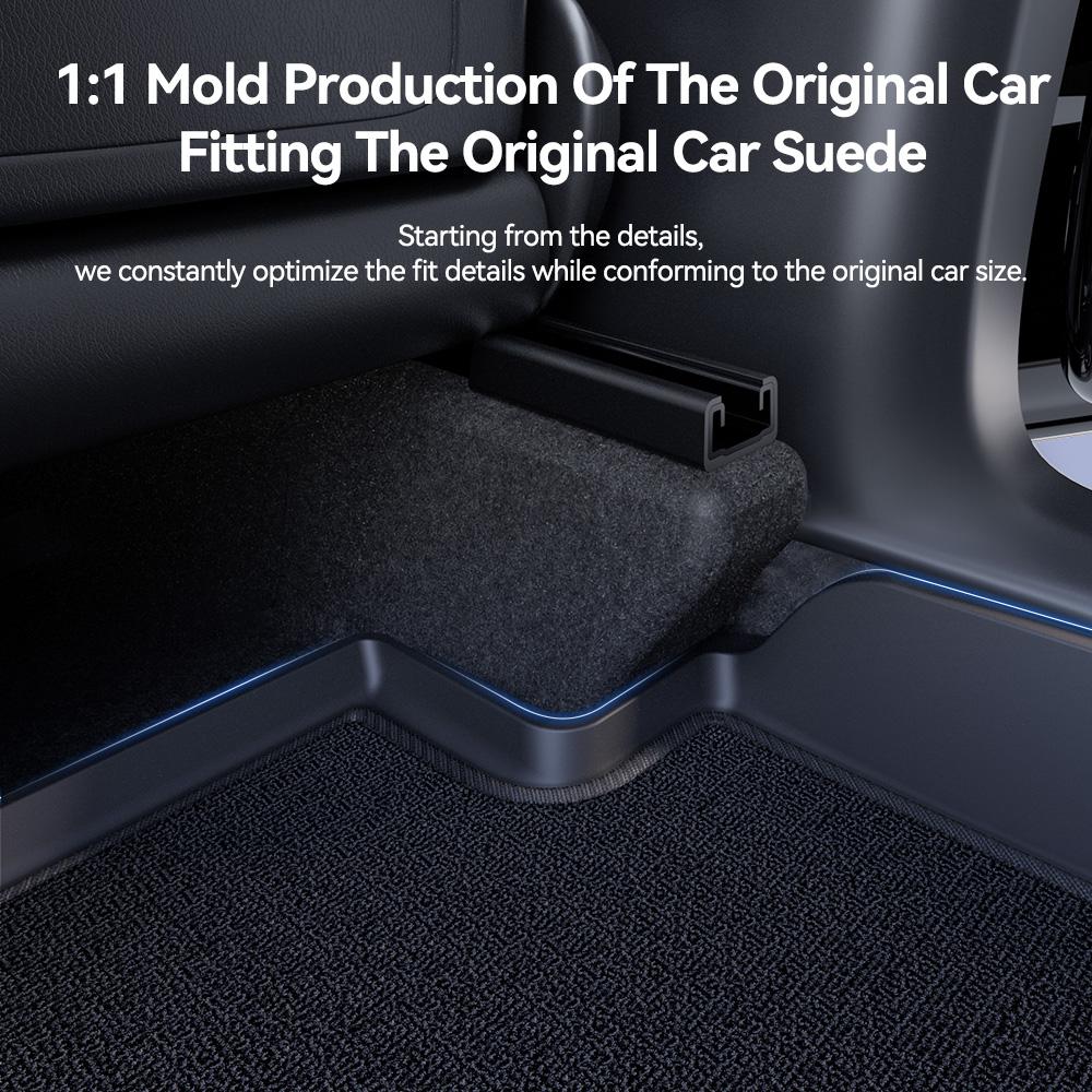 YZ TPE Car Floor Mats for Tesla Model 3 Y Highland Juniper 2019-2026 Luggage Mat Set Four Seasons Waterproof Anti-slip Trunk Mat