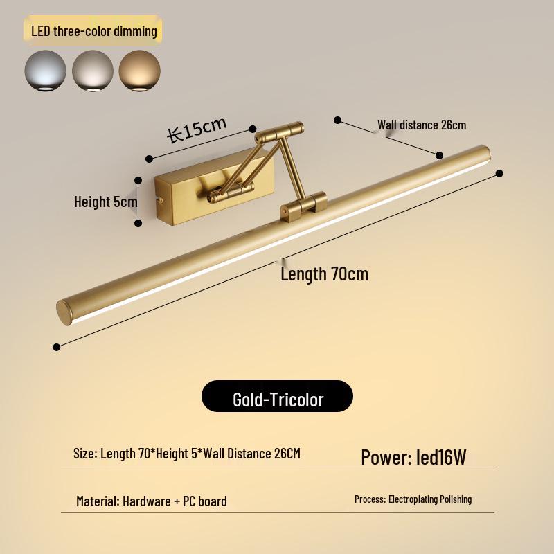 LED Vanity Mirror Light: Drill-Free Installation for Bathroom or Dressing Table Cabinets