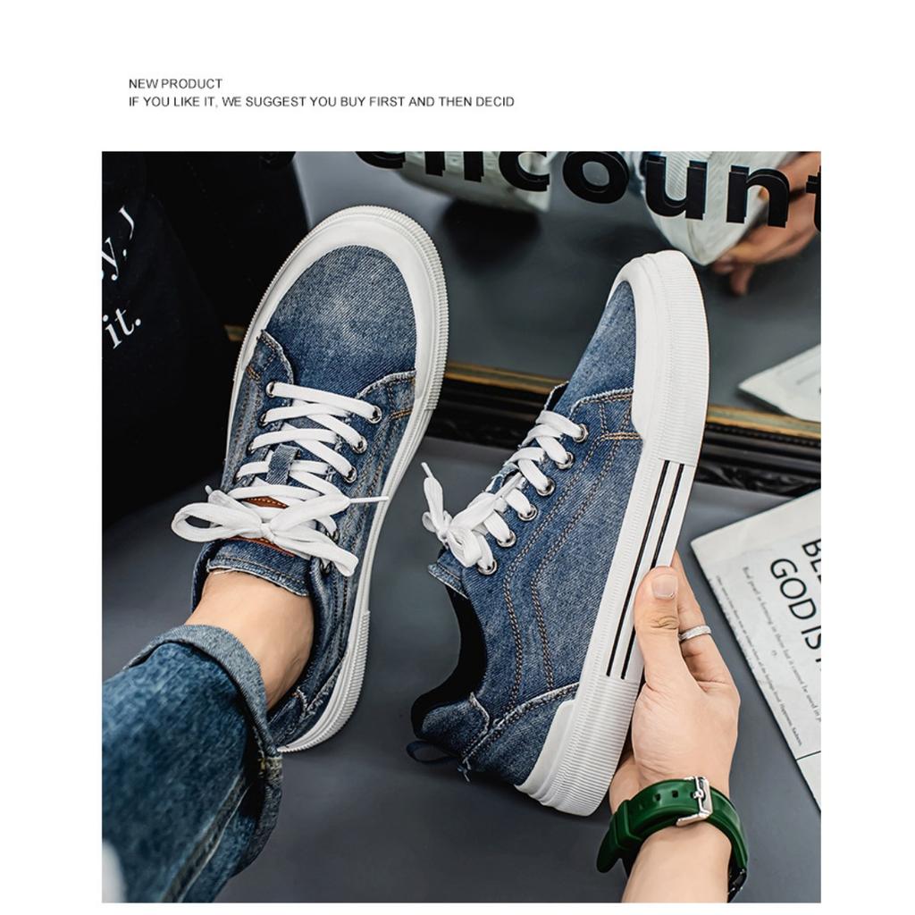 Scarpe da uomo in tela leggere e traspiranti, con suola morbida e scarpe casual da ragazzo, scarpe basse e piatte alla moda