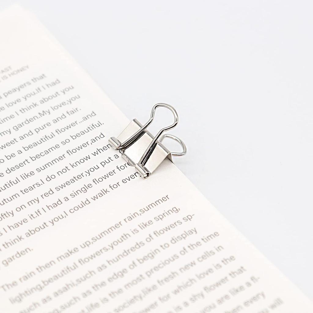 Goldfarbene Mini-Ordnerklammer 15mm Kleine Büroklammer Halter für Rechnungen Universal für Zuhause, Schule und Büro 100 Stück