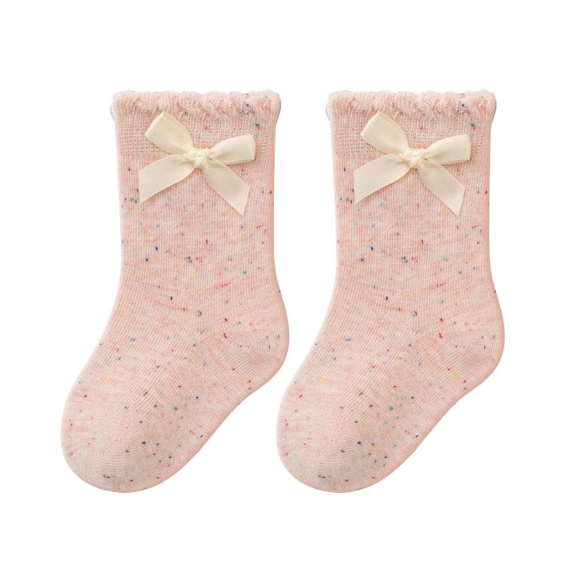 

Baby Girls Princess Knitted Bowknot Socks Soft Toddler Girls Knee High Socks Cotton Infant Newborn Girls Long Tube Stockings S