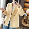 Women's Loose Woolen Coat for Autumn/Winter 2026 - Short, Small Size, Trendy Suit Collar Outerwear