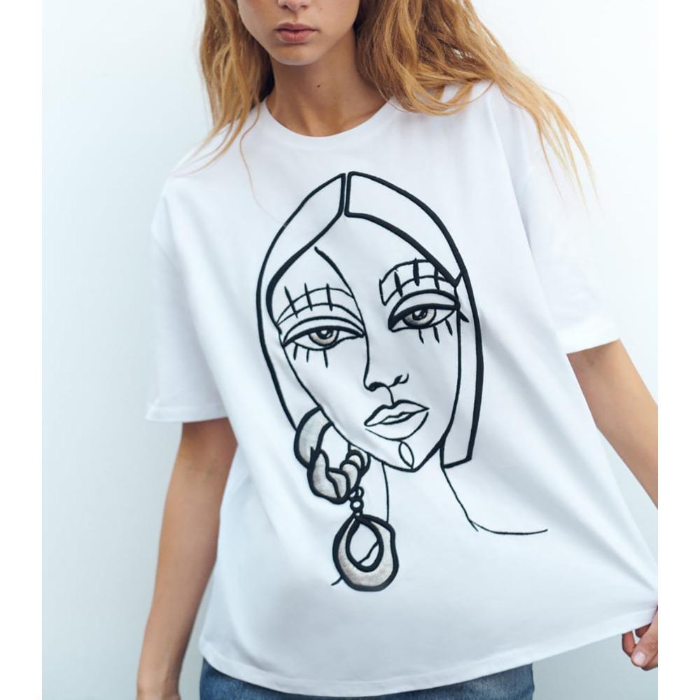 

Летние футболки женские мультяшные забавные модные футболки с графическим принтом топы женские каракули граффити футболка Mujer 6XL