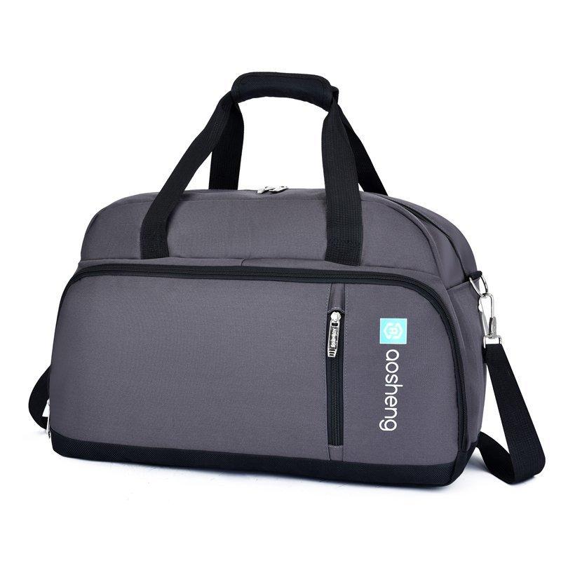 Travel bag Large capacity portable men's sports training bag Lightweight waterproof shoulder duffel bag Short-distance travel boarding bag