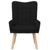 Armchair Black 63 X 67 X 94 Cm Fabric and Plywood