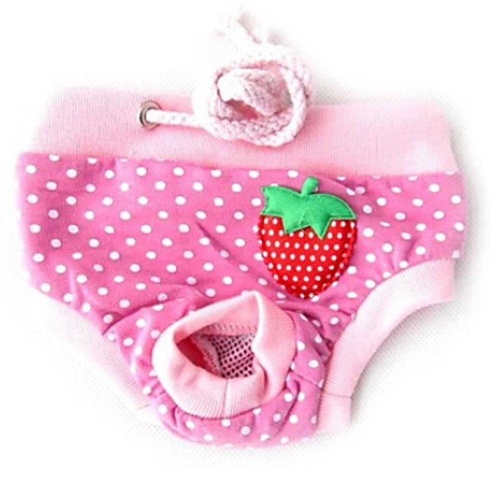 Strawberry Printed Dog Pants Multicolor Optional Pet Bitch Pants Pet Supplies.