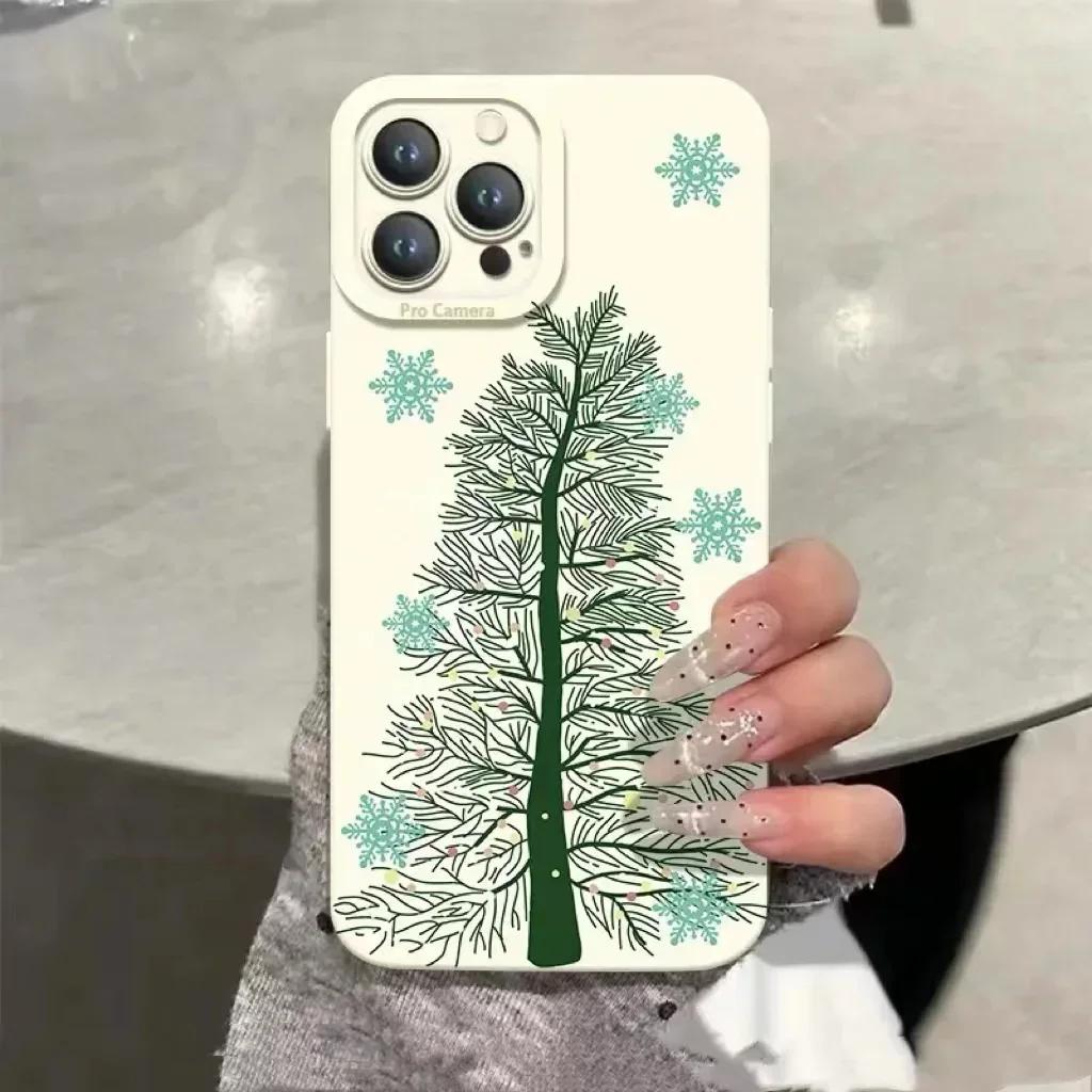 Christmas Cartoon New Year Gift Phone Case iPhone 15 14 13 12 11 Pro Max Mini X Xs XR 7 8 Plus SE Soft Silicone Cover
