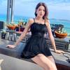 Women's Slimming One-Piece Swimsuit - Dress Style, Tummy Concealing, Conservative Resort & Seaside Wear