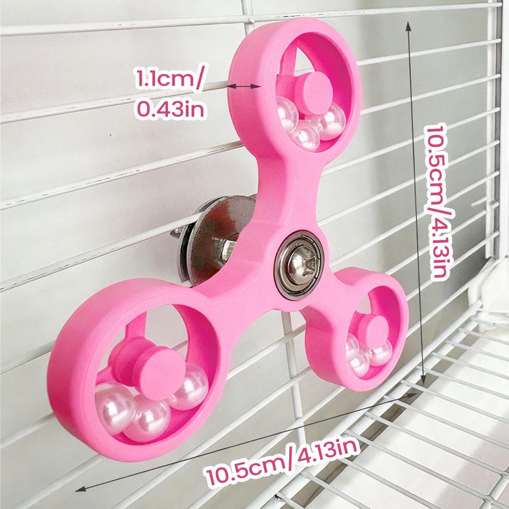 

Parakeet Toy Interactive Bird Enrichment Activity Parrot Toys Spinner Wheel For Chewing Entertainment Boredom Relief