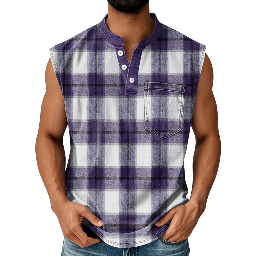 Men's Casual Button Pocket Sleeveless Vest
