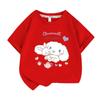 New Yugui Dog Cartoon Printed T-shirt for Children, Pure Cotton Short Sleeve, 2026 New Stylish Versatile Parent Child Top