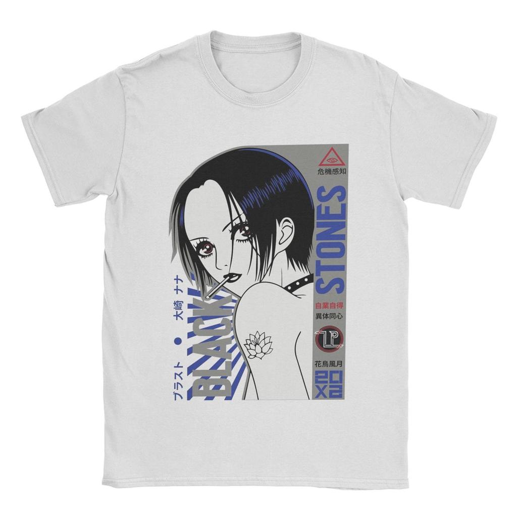 Men's Nana Osaki T Shirts Anime Cotton Tops Leisure Short Sleeve Round Collar Tees Birthday Present T-Shirt