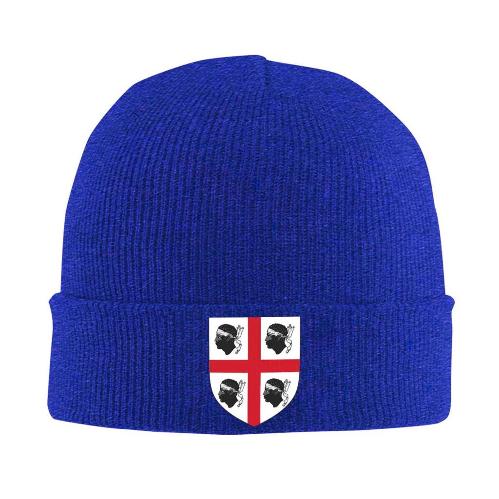 The Emblem of Sardinia Warm Knitted Cap Fashion Bonnet Hat Autumn Winter Outdoor Beanies Hats for Unisex