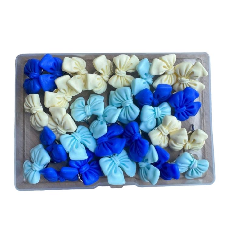 School Classroom Stationery Push Pins Push Pins Colorful Bowknot Design Bulletin Boards Wall Art Wall Mounting Tacks Set