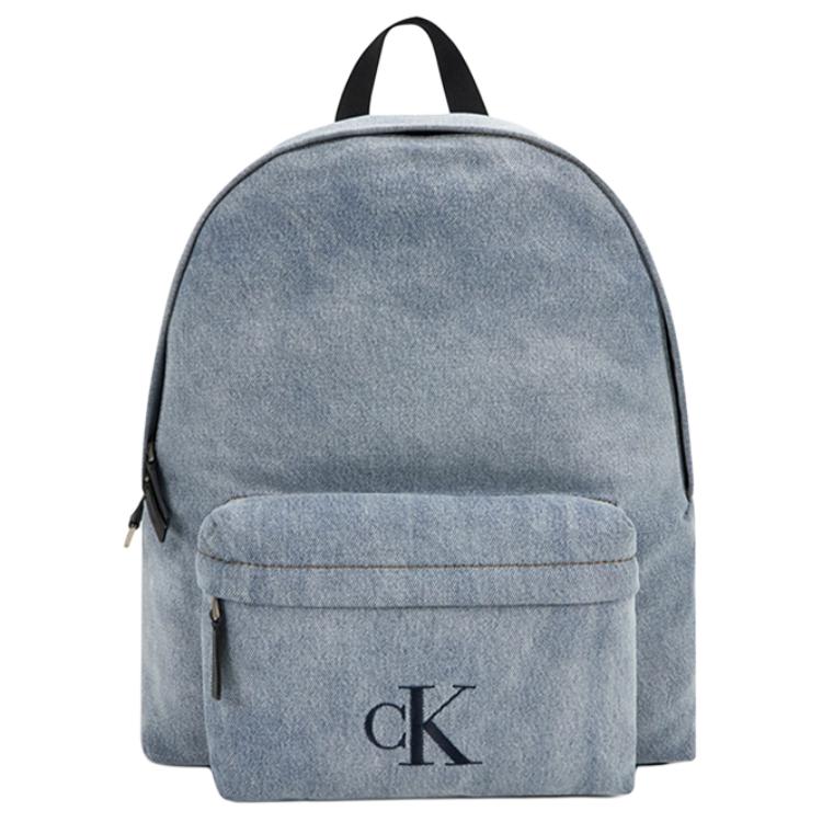 

Calvin Klein Retro Campus Style Large Capacity Fabric Backpack Men Backpacks Light-Blue-Denim 4G3138G-VGO Basic Set (Bag)