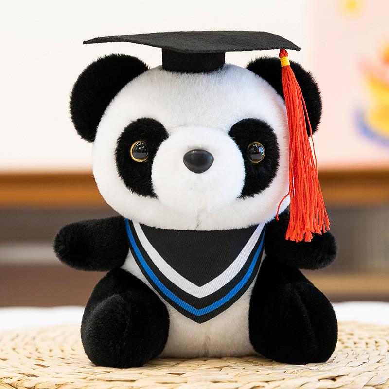 Panda Plush Toy With Doctor Hat For Graduation Gift Girls And Friends
